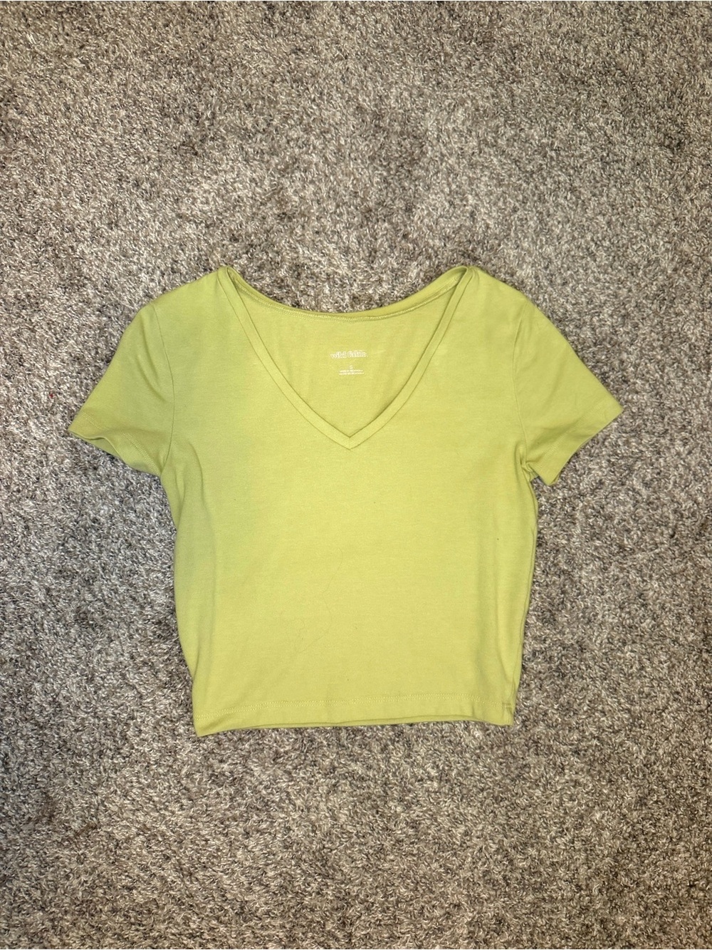 wild fable Lime Green V-Neck Crop Top